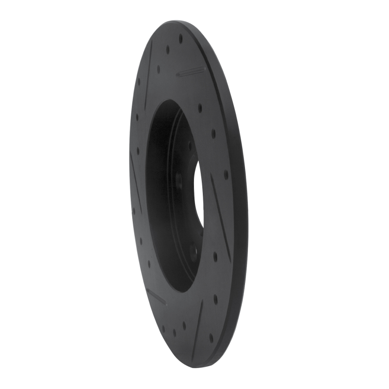 Pontiac Vibe Brake Rotor (1) - Rear Right - R1 Concepts - Drilled & Slotted - Black - `08-`18